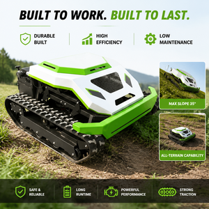 free shipping CE 900mm intelligent crawler mower remote control 608cc engine Euro 5 grass cutter slope garden - Product Image 1