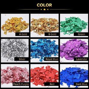 Beliebteste Hot Sale Produkt Bunte Goldfolie Flocken Beauty Cosmetics Diy Deco Blattgold folie - Product Image 4