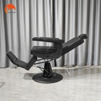 Fauteuil de Barbier Hydraulique Pivotant et Inclinable pour Salon de Coiffure et Esthétique