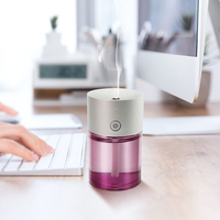 SCENTA Mini Purificateur d'Air Rechargeable et Diffuseur de Parfum, Désodorisant Portable à Piles pour Voiture, Diffuseur d'Arômes USB pour la Maison