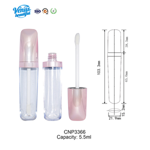 <span class=keywords><strong>Venus</strong></span> Hermosos Tubos Planos Personalizados de 5ml para Brillo Labial, Botellas de Plástico Recargables DIY para Aceite Labial, Colorete y Limpiador Facial con Brocha de 22mm - Product Image 6