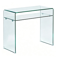 Ensemble table et chaise pour nail art en verre - Petite table de nail art luxueuse, tendance et idéale pour Instagram