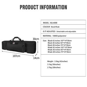 Sacoche tactique noire imperméable, sac de rangement souple à double compartiment, sac de transport pour la chasse et l'entraînement en extérieur - Product Image 2