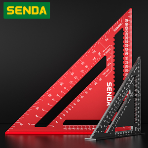 Règle triangulaire en alliage d'aluminium durable et de haute précision, outils de mesure pour le travail du bois et l'ingénierie, équerre de <span class=keywords><strong>charpentier</strong></span> à 90 degrés - Product Image 2