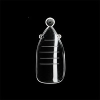 120 pièces de formes à ongles carrées en plastique, personnalisées avec votre marque, pour extension rapide de gel poly, style papillon français