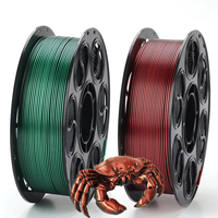 Matériaux d'impression 3D DIY, tiges en plastique à dégradé bicolore, consommables d'impression 3D, filament de soie à dégradé lisse, filament de soie PLA
