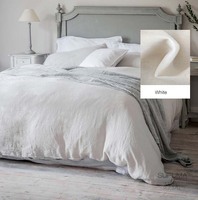 1x Housse de couette + 2x Taie d'oreiller 100% Lin AU US UK Set de couette
