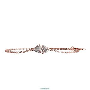 Bracelets en moissanite synthétique (cultivée en laboratoire) argent Vietnam Nombreux bracelets en argent en forme de cœur en moissanite - Product Image 3