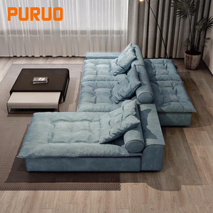Sofá Modular Seccional Puruo, Plegable, Cómodo, de Diseño Moderno, con Cama, para Sala de Estar, Tipo Nube - Product Image 5