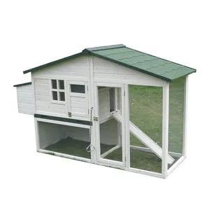 Outdoor large easy clean wooden chicken coop with nesting box