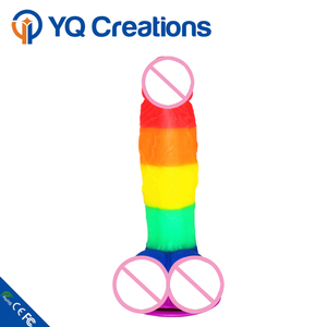 Indossabile Strap-on Arcobaleno aspirazione Del Pene grande dildo morbido realistico giocattoli del sesso per gli uomini e le donne - Product Image 2