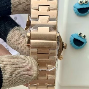 Montre de luxe haut de gamme pour homme 2026, bracelet intégré en or rose, cadran blanc, qualité supérieure, remontage automatique, GMT, double fuseau horaire, date, lumineuse - Product Image 5