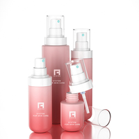 Emballages cosmétiques ronds en PET écologiques PCR de 120 ml, contenants personnalisés au toucher doux, flacons de shampoing avec pompe pulvérisatrice pour lotion