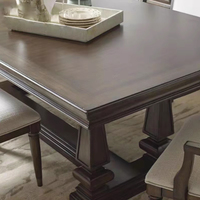 Ensemble table à manger rustique en bois massif style américain villa et appartement meubles de luxe table à manger