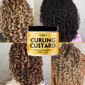 Luxfume 200ml Organic Custard Jelly Cream pour des <span class=keywords><strong>cheveux</strong></span> ondulés et bouclés, effet texturisant et lissant éliminant les frisottis ajoutant de la brillance - Product Image 2