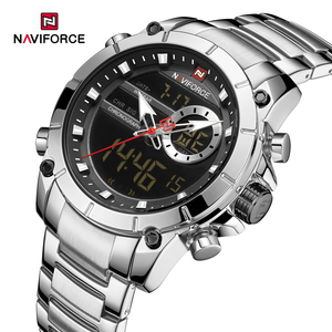 Orologio NAVIFORCE 9163 da Uomo, Analogico Digitale LED con Doppio Fuso Orario, Orologio di Alta Qualità dei Produttori - Product Image 6