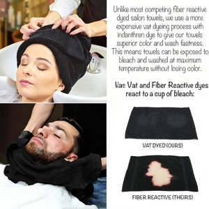 Toalla de Algodón Personalizada con Logotipo <span class=keywords><strong>para</strong></span> Barbería, Toalla Negra <span class=keywords><strong>para</strong></span> Tinte de Cabello, Resistente a Decoloración y Manchas, <span class=keywords><strong>para</strong></span> Peluqueros - Product Image 2