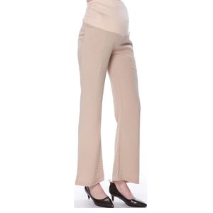 Emotion Moms Big Size <strong>Maternity</strong> Palazzo Long Straight Fit Summer Pregnancy Adjustable High Waist Cool <strong>Linen</strong> Fabric <strong>Trousers</strong> - Product Image 2