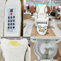 Chaise de manucure de spa pour les pieds de massage tactile humain de luxe chaise de pédicure inclinable électrique moderne avec pompe à jet