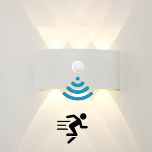 8W Sensor Wandlamp Human Pir Bewegingssensor Led Wandlamp Smart Ledwall Mount Sensor Licht