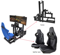 Cockpit de simulation de course en aluminium 4080 personnalisé avec siège, support d'écran, configuration complète, style Formule, kit de mouvement pour simulateur de course