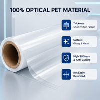 Film rétroéclairé PET semi-transparent imperméable écologique brillant double face imprimable pour boîte lumineuse LED, matériel d'affiche publicitaire