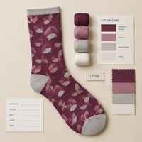 Chaussettes personnalisées à motif répété, chaussettes imprimées à motif artistique, chaussettes en polyester et coton, chaussettes personnalisées avec impression artistique, épreuve d'art
