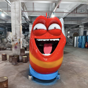 Sculpture en résine personnalisée de personnage de dessin animé amusant, insecte, décoration intérieure et extérieure, sculpture en fibre de verre - Product Image 1