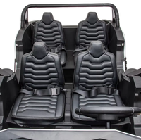 Voiture jouet à batterie pour enfants à quatre places en plastique avec pneus gonflables pour les jeux parent-enfant