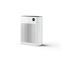 Purificateur d'air électrique portable pour la maison, fonctionnement tactile, sécurité avec verrouillage enfant, contrôle du vent à 4 vitesses, filtres HEPA et charbon actif