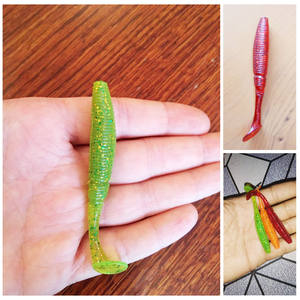 Type De ver T Queue Ver Doux Paddle 75mm 3.2g 6 pièces tube En Plastique Souple qui couvre le <span class=keywords><strong>visage</strong></span> leurre de pêche moules - Product Image 5