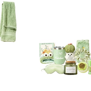 Caja de Regalo Verde para el Cuidado Personal para Mujeres - Set de Spa Relajante con Vaso, Vela, Regalo de Cumpleaños o para Recuperación - Product Image 2