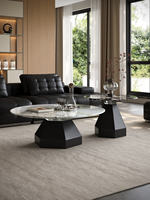 Table basse combinée haut-basse au design moderne et minimaliste, style italien, pour salon, maison, luxe circulaire, petit appartement