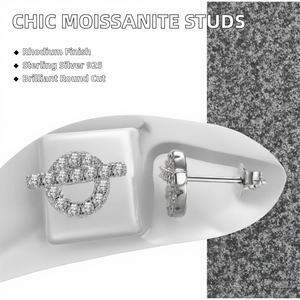 Elegantes Pendientes de Plata de Ley 925 con Moissanita, Chapados en Rodio, Joyería Fina Clásica para Mujer, Regalo Personalizado, Venta al por Mayor B2B OEM - Product Image 3