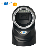 Scanner de codes-barres omnidirectionnel 2D QRCode de bureau avec fil Interface USB lecteur de codes-barres QR et de codes à barres super rapide