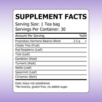 Sachets de thé OEM ODM pour l'équilibre hormonal avec Giroflier et Paspalyte pour soutenir l'équilibre hormonal et l'humeur, favoriser un sommeil réparateur, la détoxification et la digestion