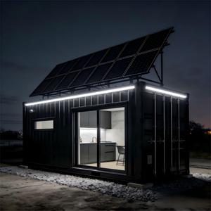 Casa Contenedor Solar Prefabricada Modular de 20 pies con Sistema de Energía Solar Integrado para Proyectos Mayoristas a <span class=keywords><strong>Precio</strong></span> de Fábrica - Product Image 1