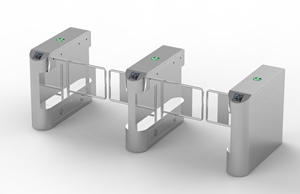 Pedestrian <strong>Access</strong> <strong>Control</strong> Swing Turnstile Barrier Gate <strong>With</strong> Biometric Face <strong>Fingerprint</strong> <strong>Access</strong> <strong>Control</strong> <strong>System</strong> - Product Image 4