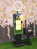 Photomaton portable en libre-service pour événement de mariage Photomaton magique avec miroir et écran tactile de 21.5 pouces
