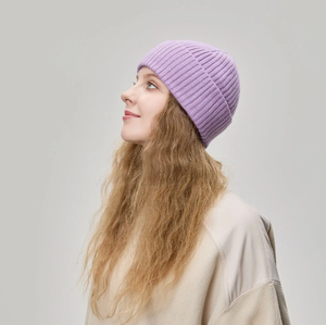 Wholesale Multi Color Solid Ribbed Knitted Beanie Unisex <b>Warm</b> Winter Cuffed Skull Cap - Product Image 4