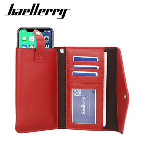 กระเป๋าสตางค์ใบยาวสำหรับผู้หญิงแบรนด์ Baellerry ทำจากหนัง PU แบบอเนกประสงค์ พร้อมซิปและสายคล้องข้อมือ สีพื้น ใช้ได้ทุกวัน - Product Image 3