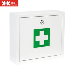 High Quality Modern Design First Aid Kit Cabinet With Silk Printing Logo Square Medicine Cabinet For Home Use