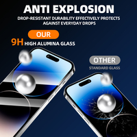 Protection d'écran en verre trempé HD pour iPhone 17, 17 Plus, 17 Pro, 17 Pro Max, 18, 16, 15, 14, 13, 12 – Couverture intégrale avec kit d'installation facile