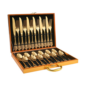 Cổ Điển Thép Không Gỉ Flatware Thiết Lập Phương Tây Dao Kéo Cho Các Bên-Bao Gồm Bít Tết Dao Muỗng Nĩa Phong Cách Phương Tây - Product Image 1