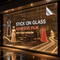 Film LED transparent adhésif pour vitrine de boutique de mode, affichage publicitaire sur fenêtre