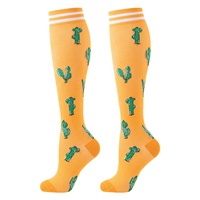 Chaussettes de compression montantes à imprimé animal pour femmes, chaussettes de travail mignonnes, en nylon et élasthanne doux, pack en vrac personnalisé OEM