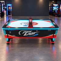 Table de jeu de hockey sur air personnalisable qui brille dans le noir, machine d'arcade interactive pour adultes et enfants
