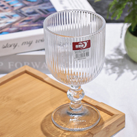 Nouvelle conception de gobelet en verre transparent sans plomb pour jus, lait, whisky, vin rouge, glace, dessert