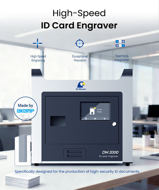 DM2000 High-Speed USB Stock PC Card Personalization Machine End-to-End Laser Engraving Solution for Smart Card Production