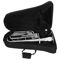 SLADE Professional Brass Instruments 4 Color Piston-Style Gold Silver 3 Valves Bb Flat Tenor Baritone Horn With Case
